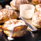 Freshly baked cinnamon rolls